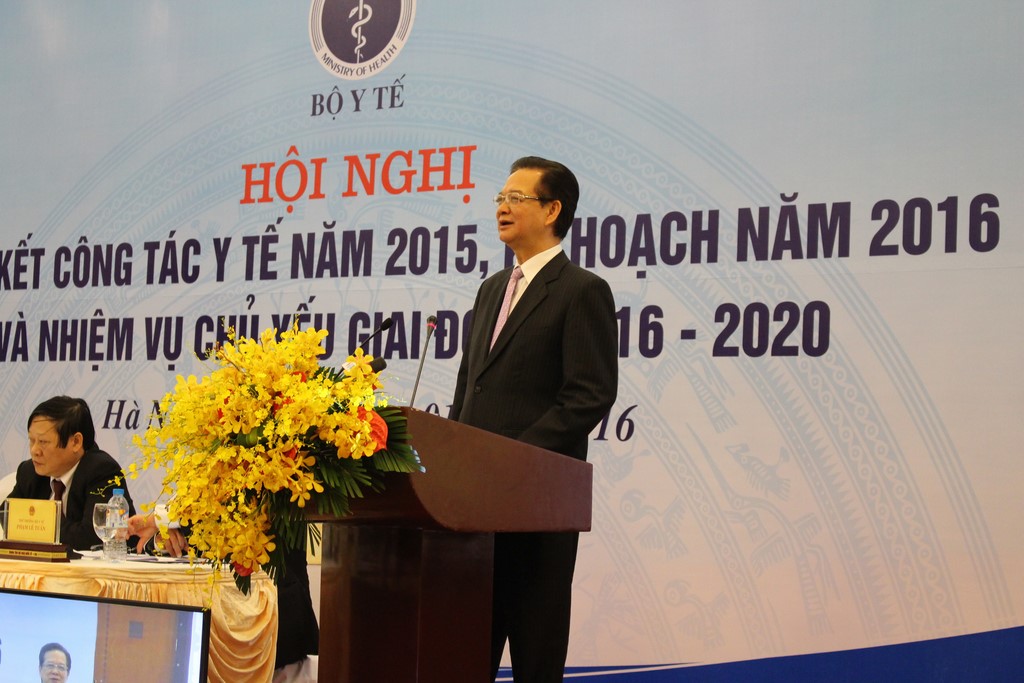 Thủ tướng chính phủ Nguyễn Tấn Dũng dự Hội nghị tổng kết năm 2015 ngành y tế