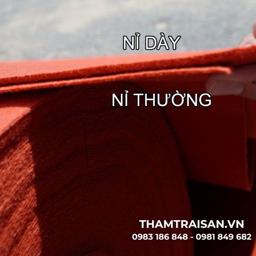 So sánh thảm nỉ dày và thảm nỉ thường